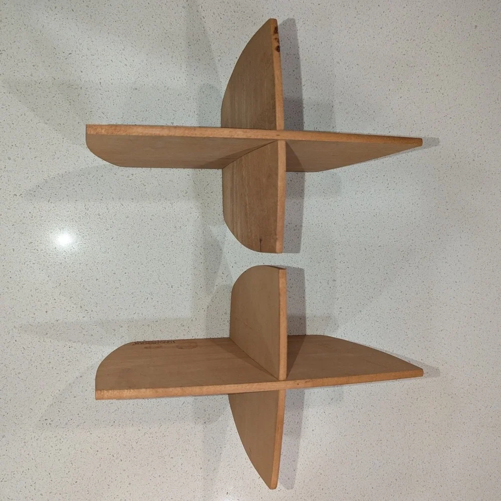 Longaberger Woodcrafts Basket Dividers Natural Wood Interlocking Set of‎ 2